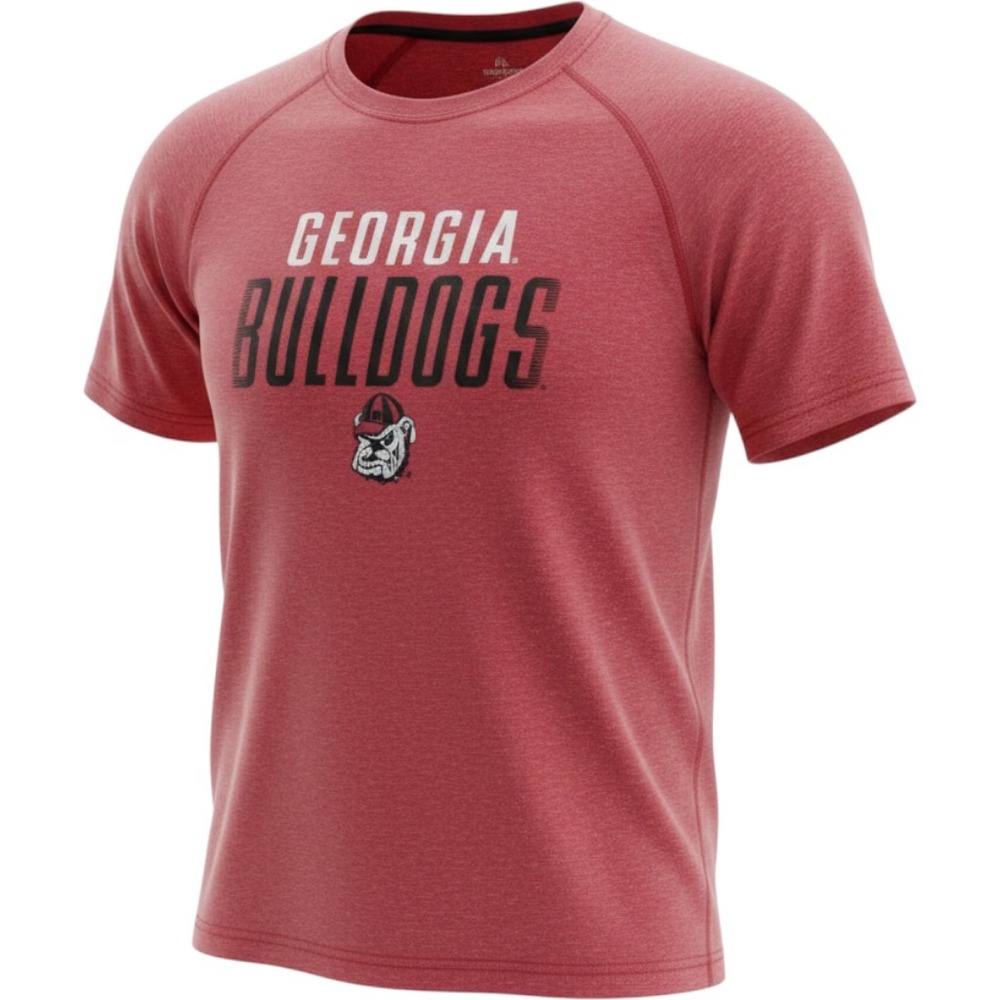 Knights Apparel Georgia Bulldogs Mens XL Red Heather Performance Graphic T-Shirt